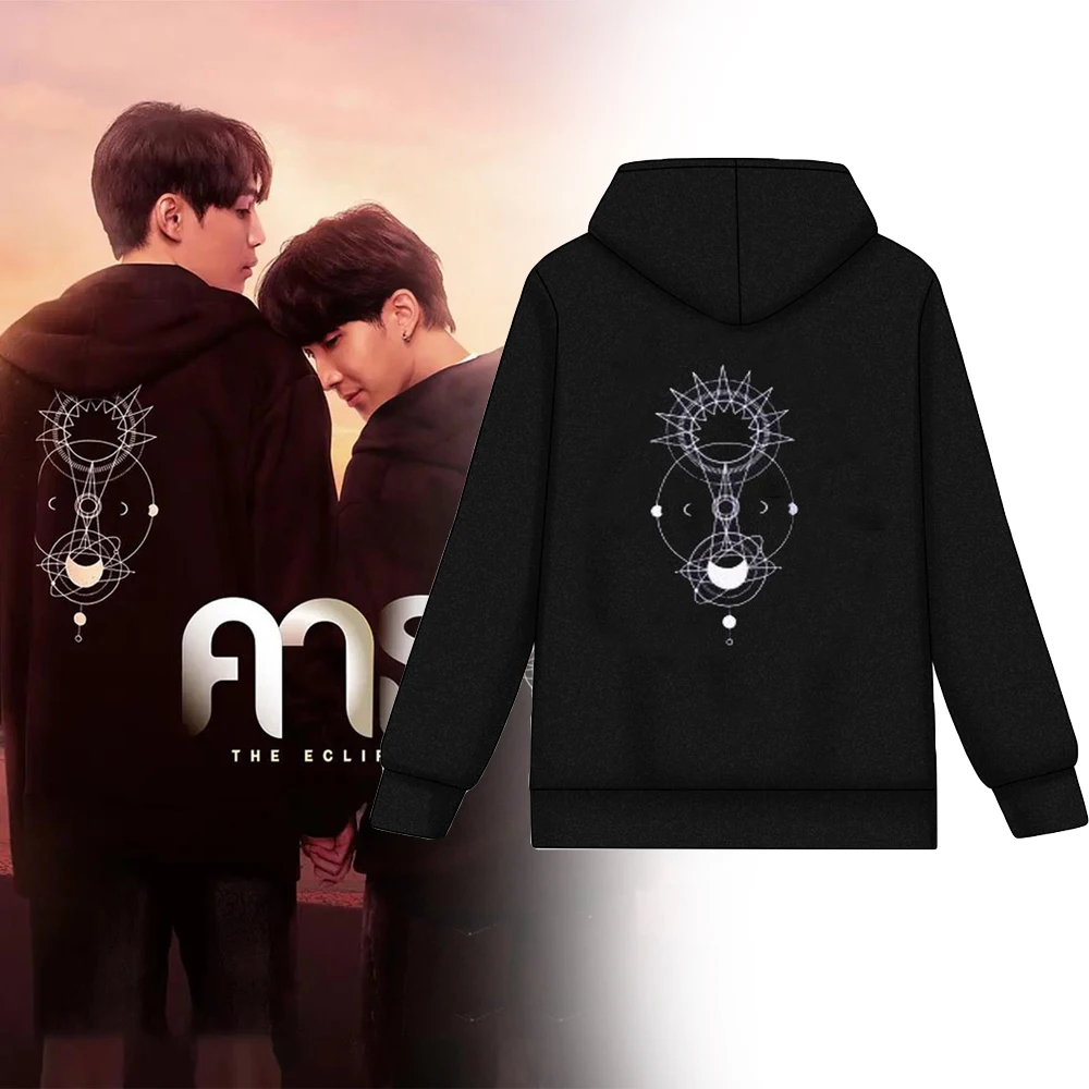 Série de TV The Eclipse First Khaotung Cosplay Preto Moletom Unissex Adulto Casaco Inverno Quente Pulôver Amantes Traje
