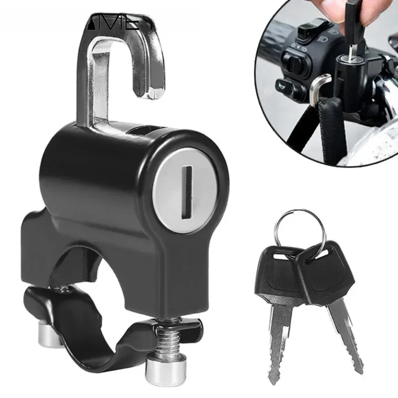 Cerradura de casco neutral para vehículo eléctrico, artefacto de seguridad antirrobo fijo, batería, cuerda de alambre para motocicleta, cerradura de gancho para sombrero