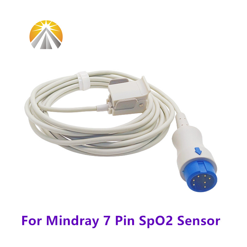 Herbruikbare 7-pins SpO2-sensor voor volwassenen, kinderen en neonaten voor Mindray Beneview T5 T8 IPM8 IMEC10 Beneheart patiëntmonitor Mindray Tech