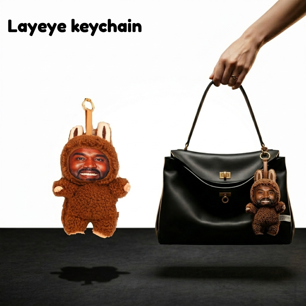 Portachiavi divertente Ye Meme, portachiavi Layeye, ciondolo in peluche a tema star del basket, accessorio divertente per borsa da rapper, regali per fan e zaini