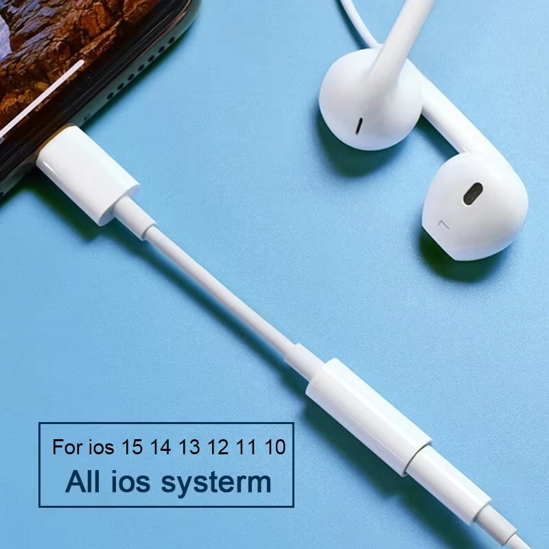 Adapter IOS na kabel AUX z wtyczką 3,5 mm do iPhone 14 13 12 11 Pro Max, adapter męski na żeński, konwerter słuchawkowy, rozdzielacz audio