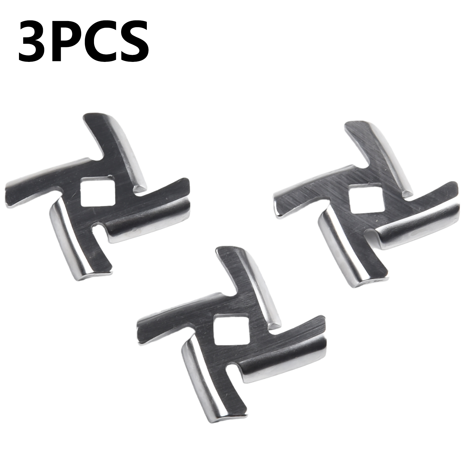 1/3 unids/set cuchillos para picadora de carne, acero inoxidable, diámetro de 8mm, 4 cuchillas, agujero cuadrado, piezas para picadora de carne de cocina