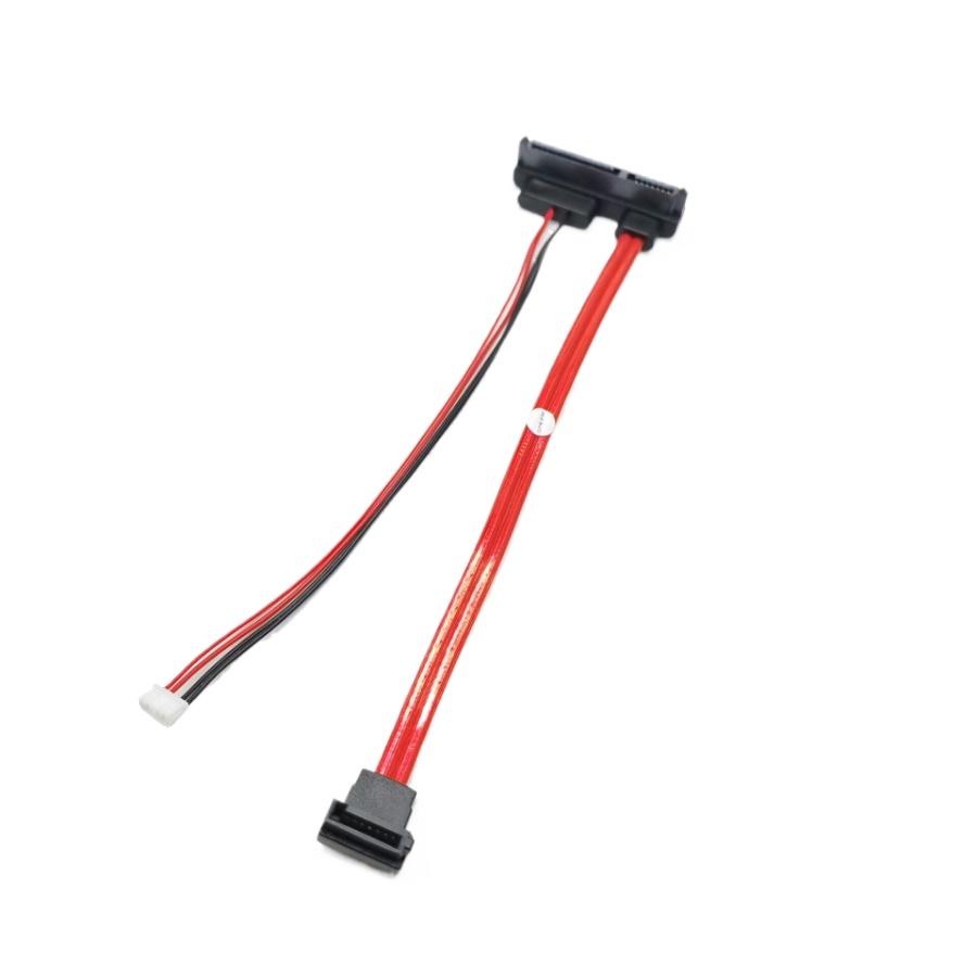 7 + 15P 22Pin SATA 90 degrés à 7p coude petit 5p 1.25mm pas Combo disque dur SSD HDD câble d'alimentation de données pour Intel NUC ITX Mini PC