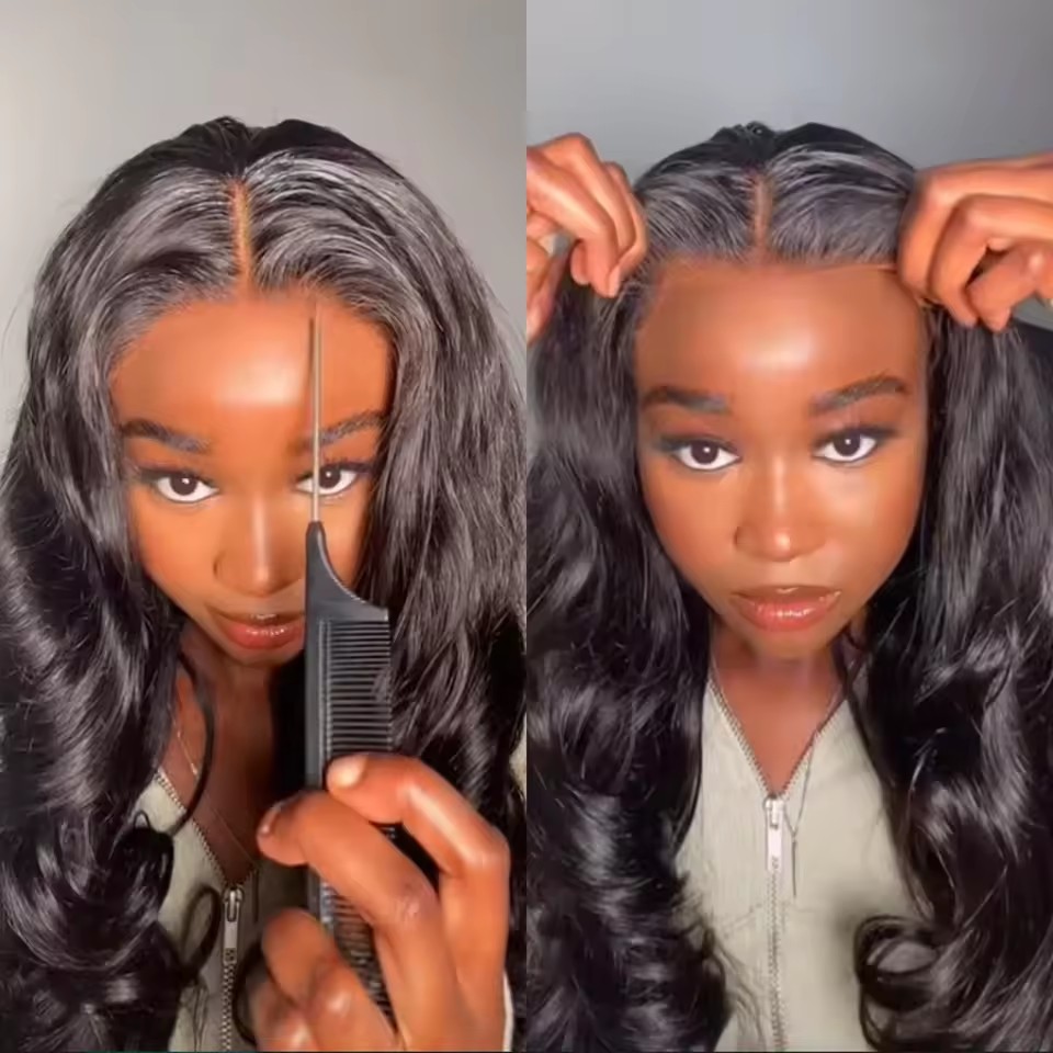 Wig tanpa lem gelombang tubuh untuk dipakai 6x4 5x5 penutup renda pra-potong rambut manusia Remy 13x4 Wig renda Frontal gelombang keriting Brasil