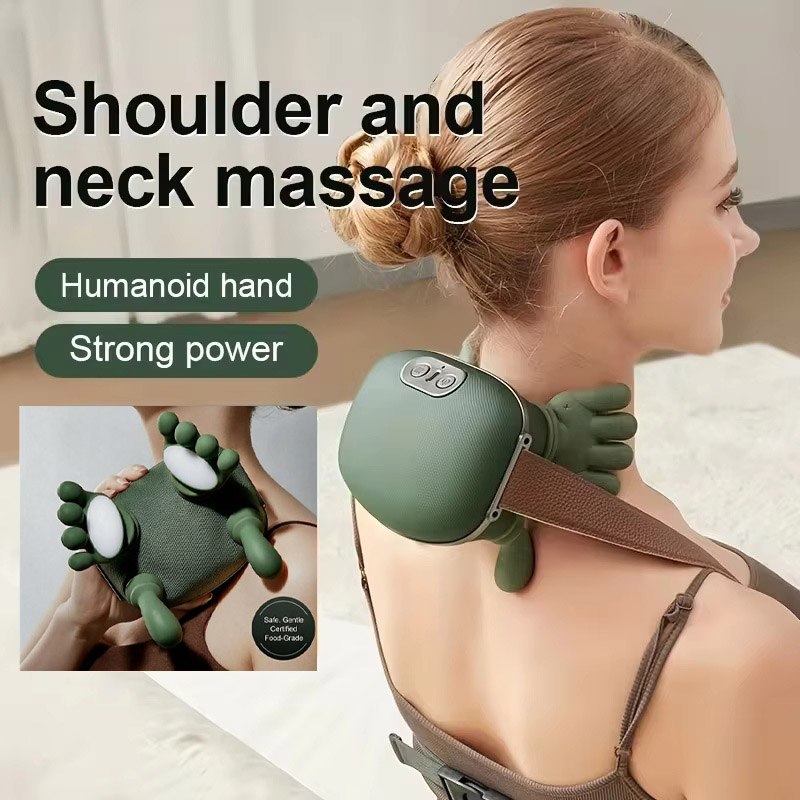 Masajeador de cuello 2025 Masaje eléctrico de hombros y cervicales Masajeador corporal de tejido profundo Masajeador para persona casi real