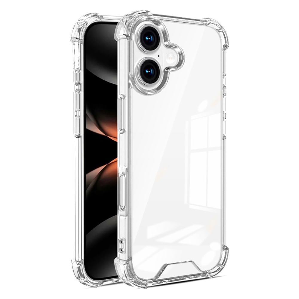 Schokbestendig Hybrid Hard Cover Voor iPhone 17 Air 16E 16 15 14 13 Pro Max Plus Clear Silicone Soft Shell Ultra dunne 16 Coque