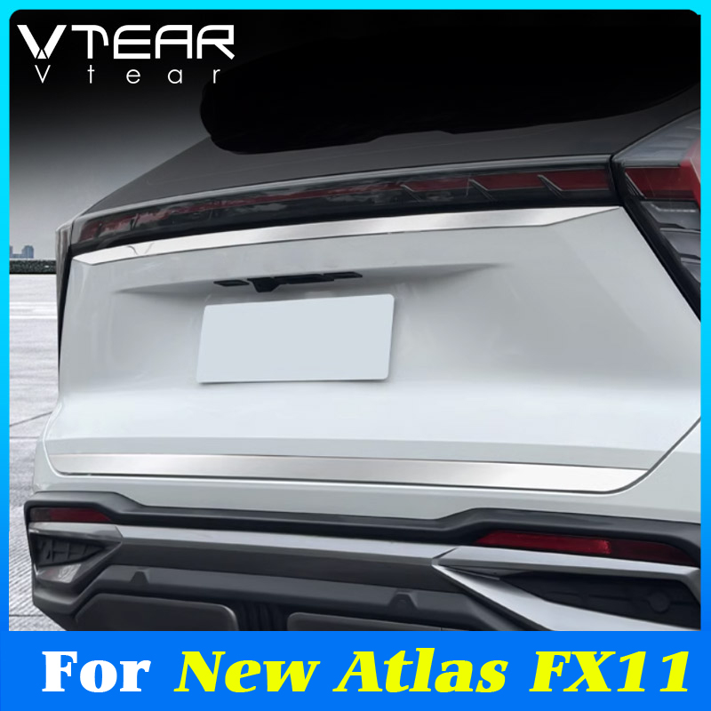 Vtear Car Rear Trunk Door Cover Strip Tailgate Trim Exterior Molding Decoration For Geely New Atlas FX11 Boyue L Starray 2024