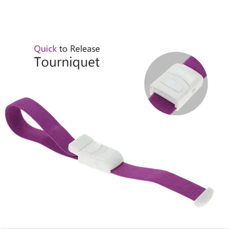 Garrot Médical Coloré à Dégagement Rapide pour Premiers Secours, Infirmière Médicale, Usage Général, dehors en Plein Air, Urgence, 1 Pièce