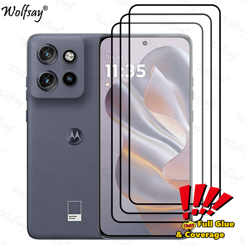 Protecteur d'écran à colle à couverture complète pour Motorola Edge 50 Neo, verre trempé pour Moto Edge 50 Neo Glass pour Moto Edge 50 Neo Glass