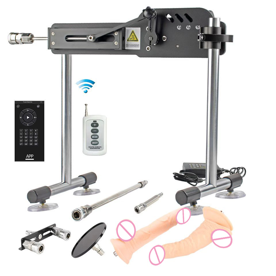Bezprzewodowa lub aplikacyjna maszyna do seksu z pilotem, super cicha, ultra regulowana, z systemem Vac-u-Lock, 70W, maszyna miłości z zabawkami erotycznymi 3-9 cm.