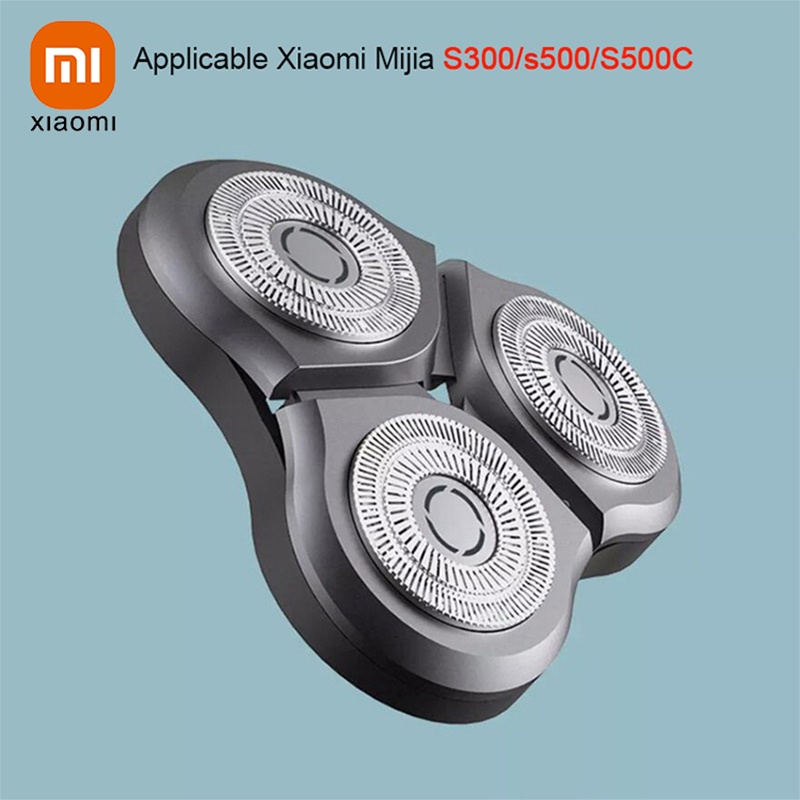 Lâmina de barbear original para Xiaomi Mijia barbeador elétrico S300 S500 S500C lâminas de aço lâmina impermeável dupla camada