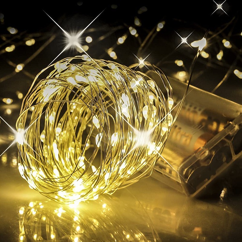 2M 5M 10M 30M LED guirlandes lumineuses USB/alimenté par batterie fil de cuivre guirlande lumineuse pour fête mariage lumières de noël décor
