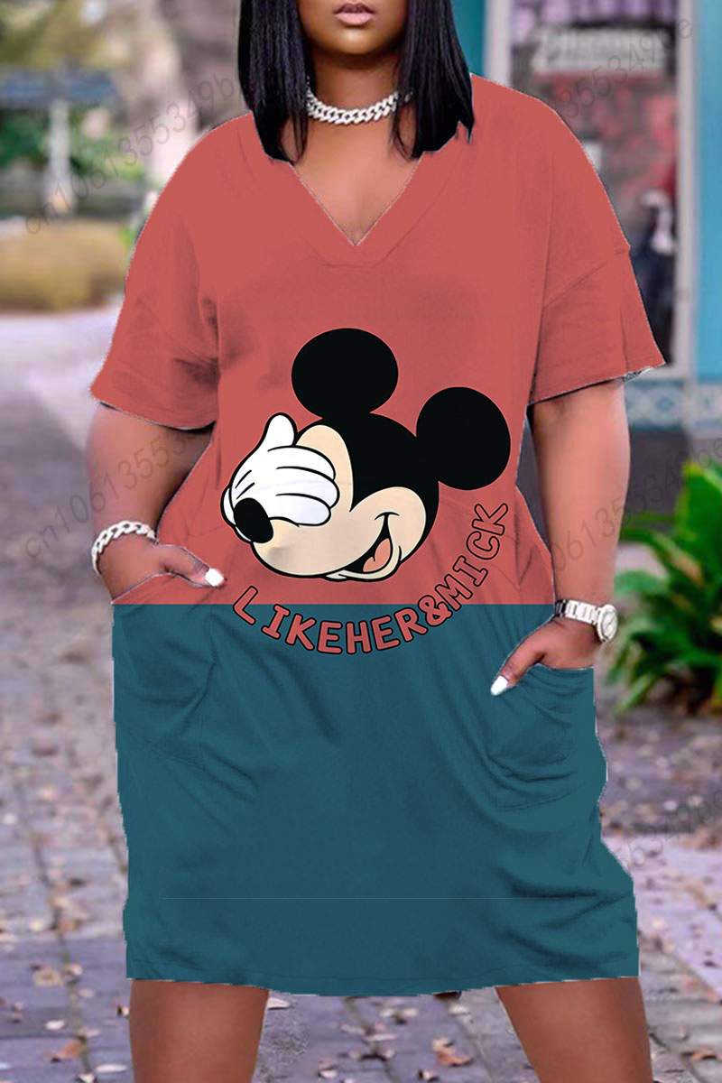 女性のためのディズニードレス,プラスサイズ,5XL,6XL,7XL,8XL,エレガント,カジュアル,夏,2022