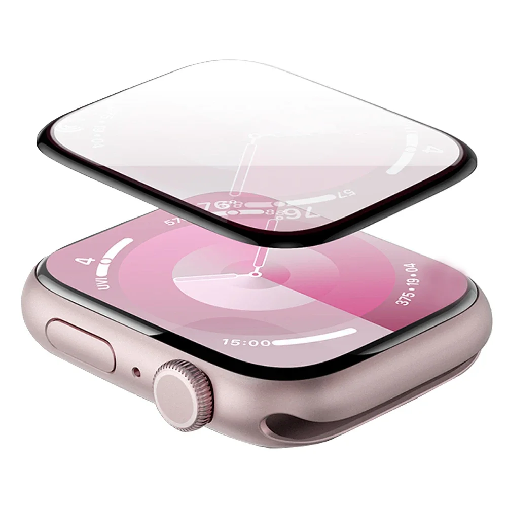 Protector de pantalla para Apple Watch Series 9-8-7-6 5 4 Se ultra-2 49mm 41mm 45mm 40mm 44mm 3D (no vidrio templado) accesorios de película