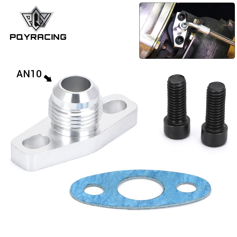 PQY-Adaptateur AN10 turbo huile retour/vidange pour turbo GT28 GT30 GT35 T25 PQY-OFG34