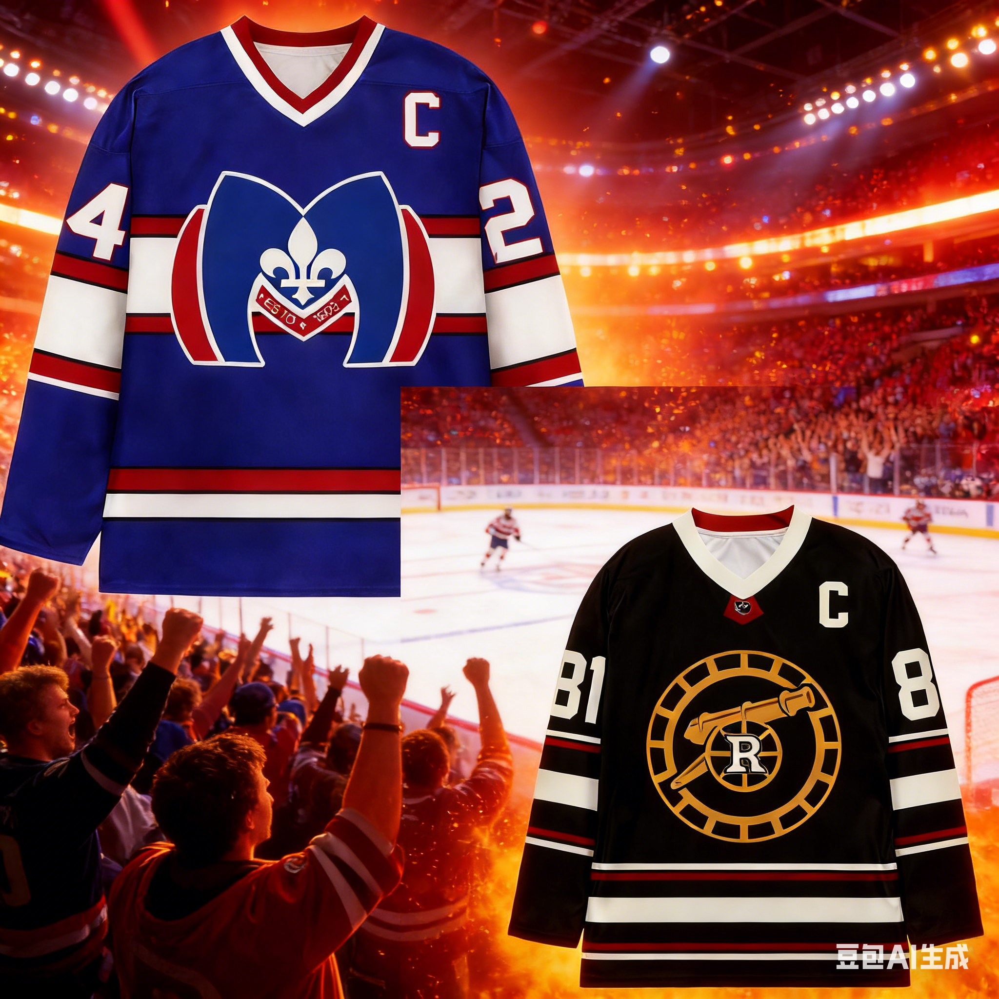 Maglia da Hockey di Ilya Rozanov e Shane Hollander, Maglia Rivalità Riscaldata di Hollanov, Merchandise di Hudson Williams e Connor Storrie