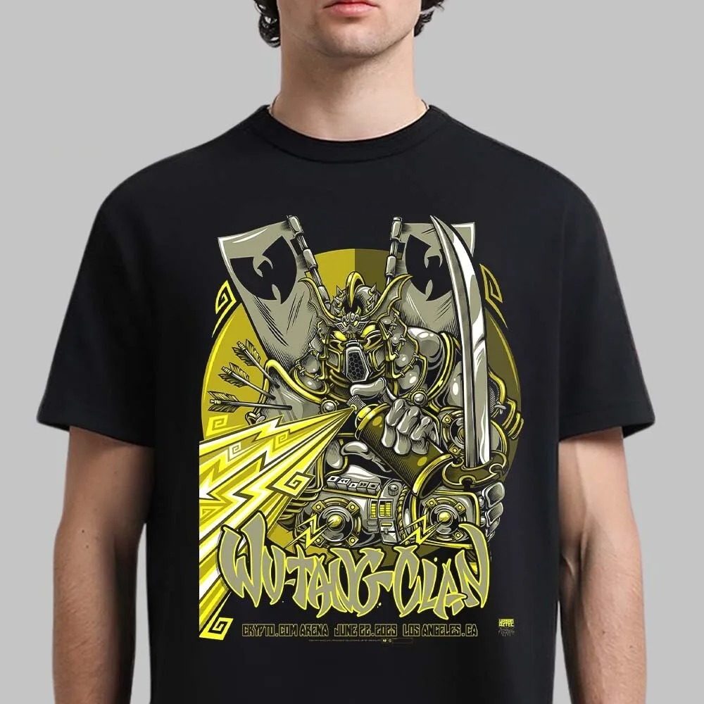Wu Tang Clan Global Tour Mercah Stampa grafica Tshirt High-end di lusso Uomo Donna Top Y2k Moda Oversize Allentato Casual T-shirt in cotone