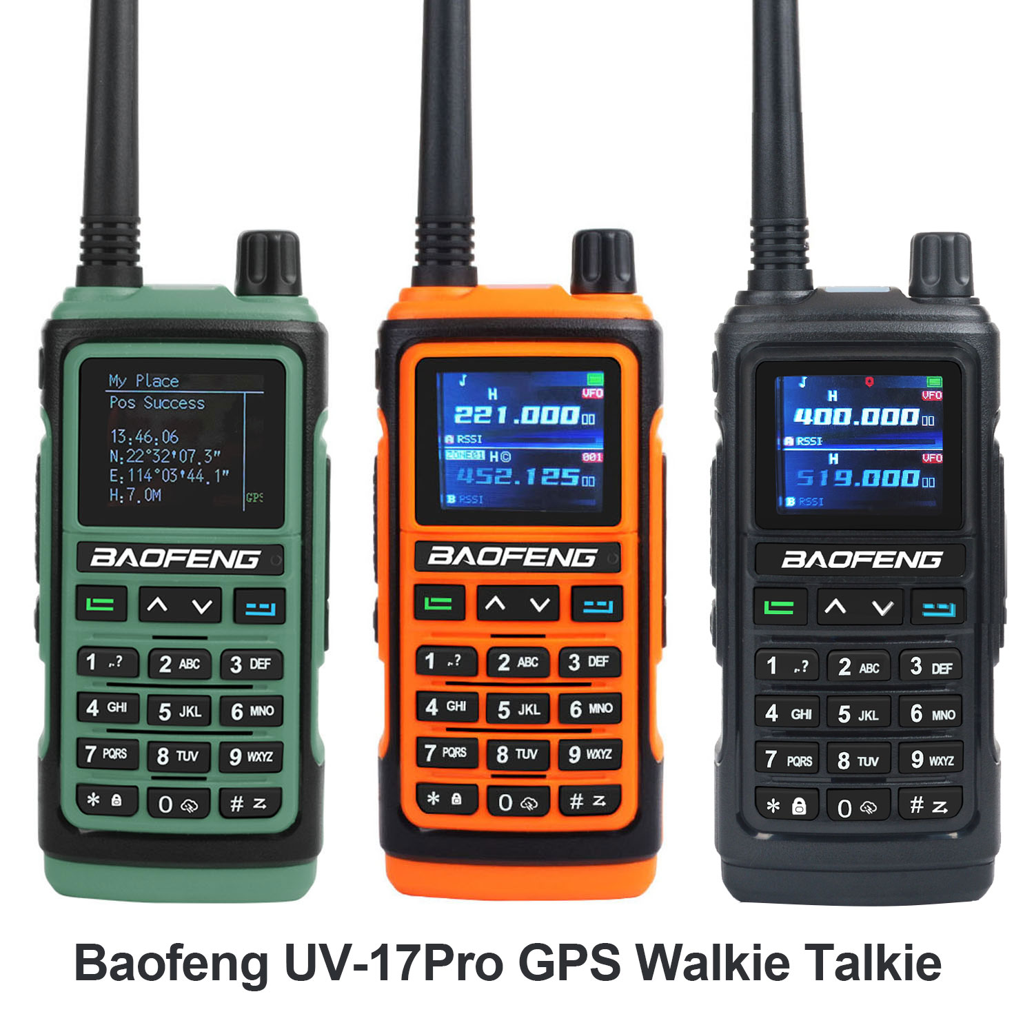 Baofeng UV-17Pro GPS Air Band Walkie Talkie Cinco bandas Recibir Tri-Band Transmitir FM Radio bidireccional UV-17 Pro GPS