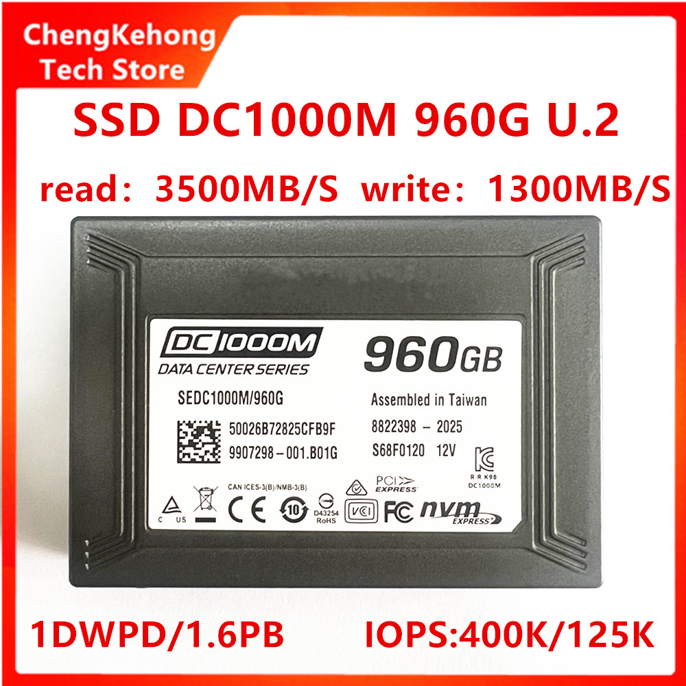 Original a estrenar para KINGSTON SSD DC1000M 960G U.2 interfaz PCIE3.0 NVME unidad de estado sólido SEDC1000M/960GBK