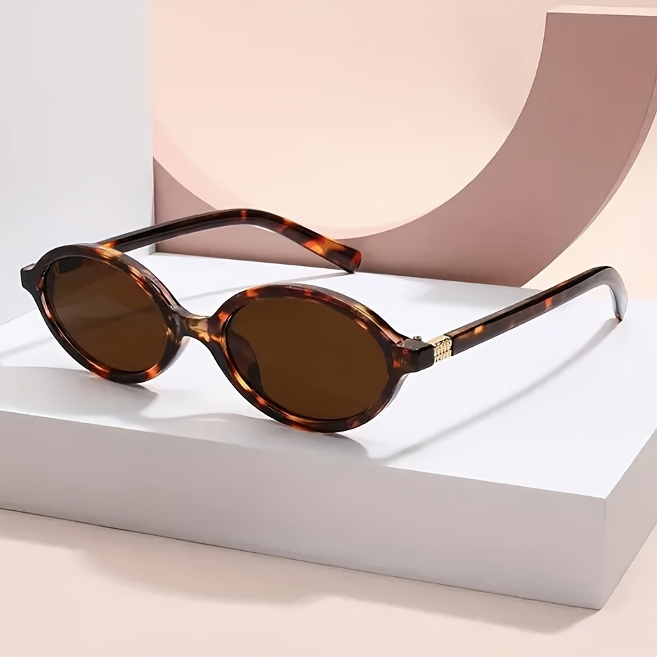 Gafas ovaladas estilo Y2K para mujer, montura pequeña, vintage de moda con función decorativa para mujeres y hombres