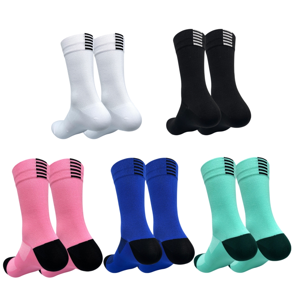 Calcetines de Ciclismo Profesionales Jing, Largos, para Hombre y Mujer, Deportes al Aire Libre, Secado Rápido, para las Cuatro Estaciones, Calcetines para Bicicleta, Calcetines para Correr