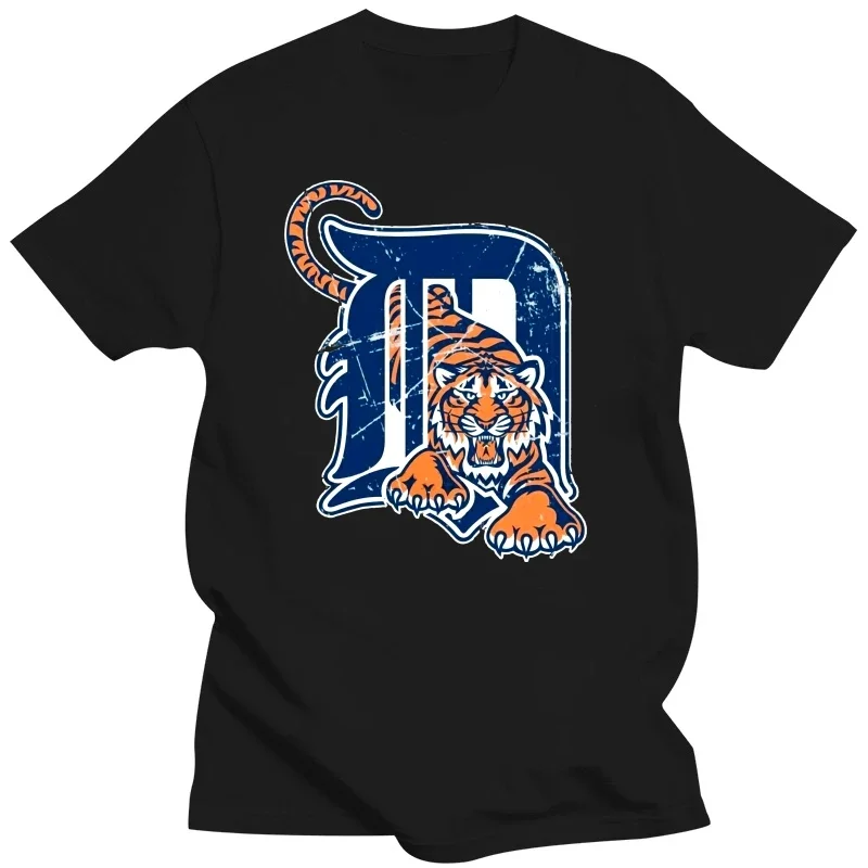 Nowe ubrania baseballowe unisex prezent maskotka tygrysa w trudnej sytuacji Detroit baza ponadgabarytowa koszulka graficzne t-shirty odzież męska harajuku