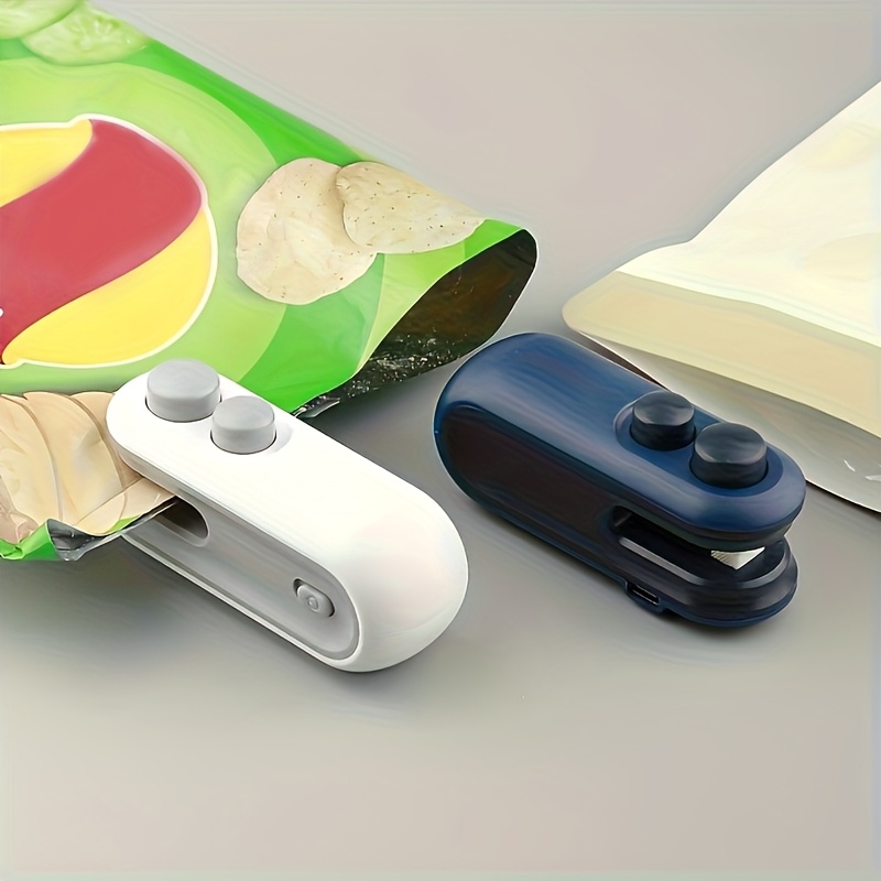 2026 Neues 2-in-1-Heiß-/Kalt-Mini-Vakuumiergerät, wiederaufladbares USB-Snackbeutel-Versiegelungsgerät mit Schneider für frische Lebensmittel, Reisen und Küche