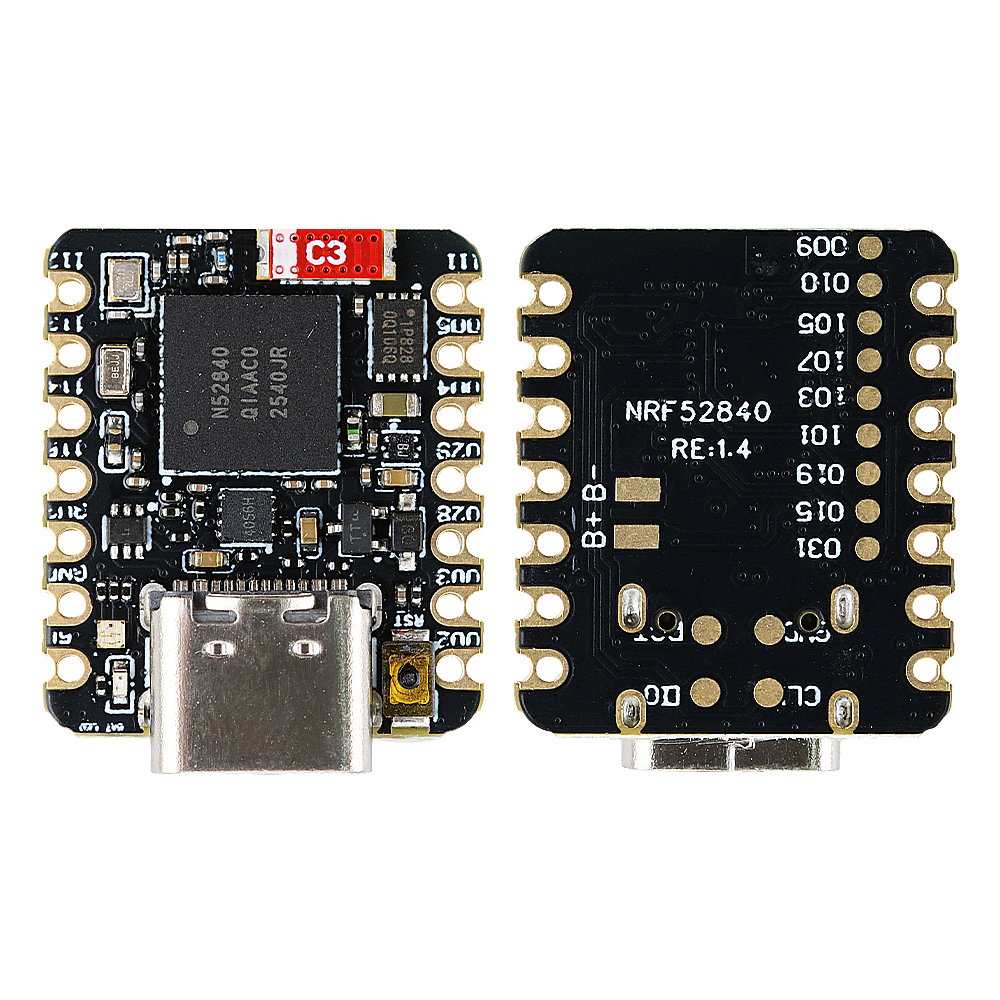MINI NRF52840 Макетная плата BT5.0 Bluetooth-модуль MCU Основная плата управления 18*21 мм QSPIFlash TYPE-C
