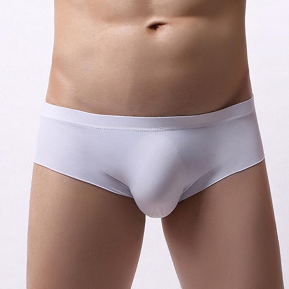 Calzoncillos para hombre, ropa interior sin costuras, translúcido, Sexy, Color sólido, calzoncillos convexos en U, bragas puras para hombre, calzoncillos finos transpirables