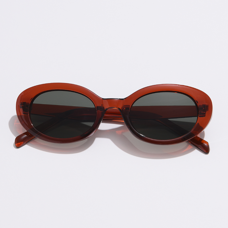 Retro vintage oval óculos de sol das mulheres dos homens marca designer óculos de sol feminino pesca preto quadro lente óculos condução uv400