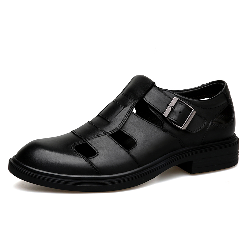 Chaussures décontractées en cuir véritable pour hommes, sandales d'été, chaussures de camping en plein air respirantes, polyvalentes, grande taille, 36-48, marque haut de gamme