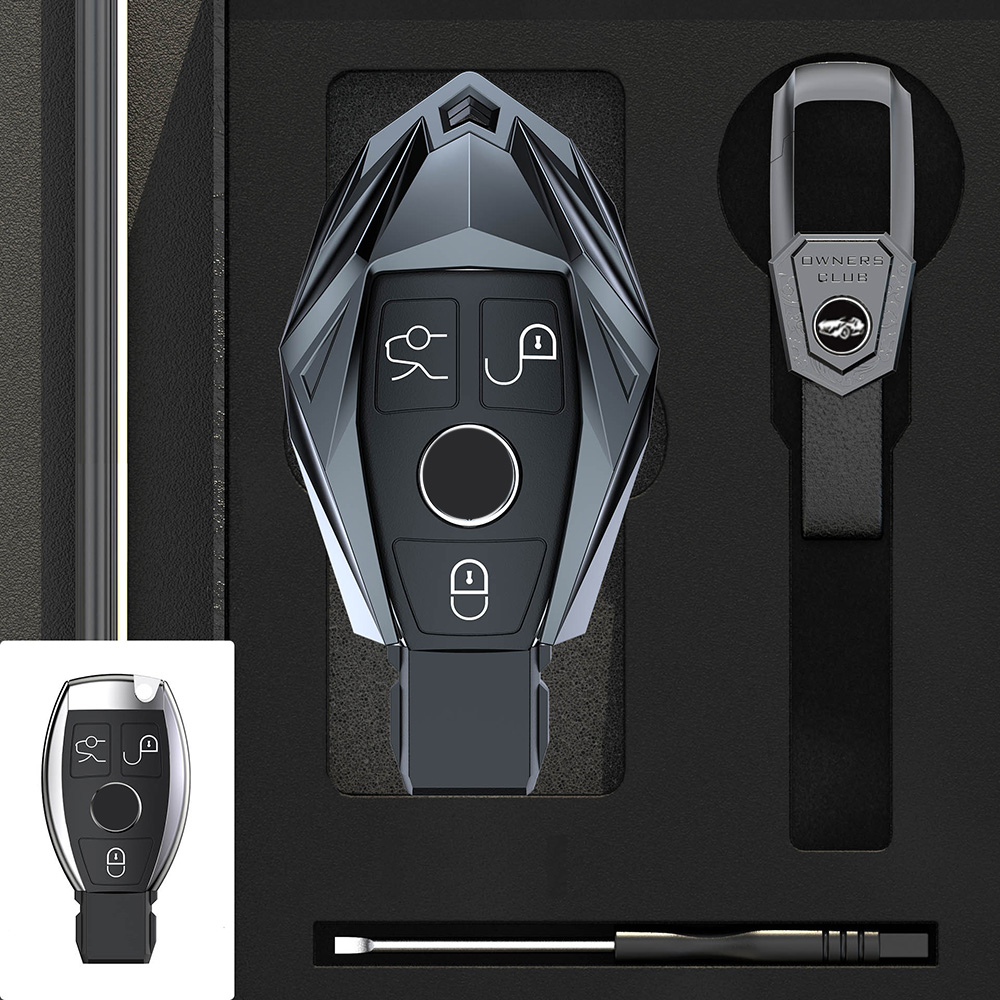 Luchtvaart Zinklegering Autosleutel Case Cover voor Mercedes Benz W203 W204 W212 C180 GLK300 CLS CLK CLA SLK C S E Klasse Accessoires Fob