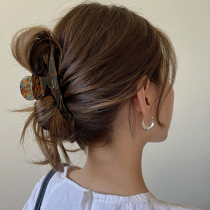 Garra de cabelo de acetato de alta qualidade elegante para mulheres temperamento cabelo decorar senhora vintage grampo de cabelo moda acessórios para o cabelo