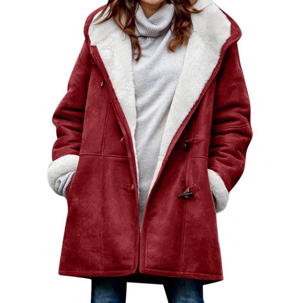 Abrigo largo de invierno para mujer, ropa con forro de lana, Parkas con capucha ajustadas con Cuello de piel, chaqueta cálida de invierno para mujer 5XL 2023