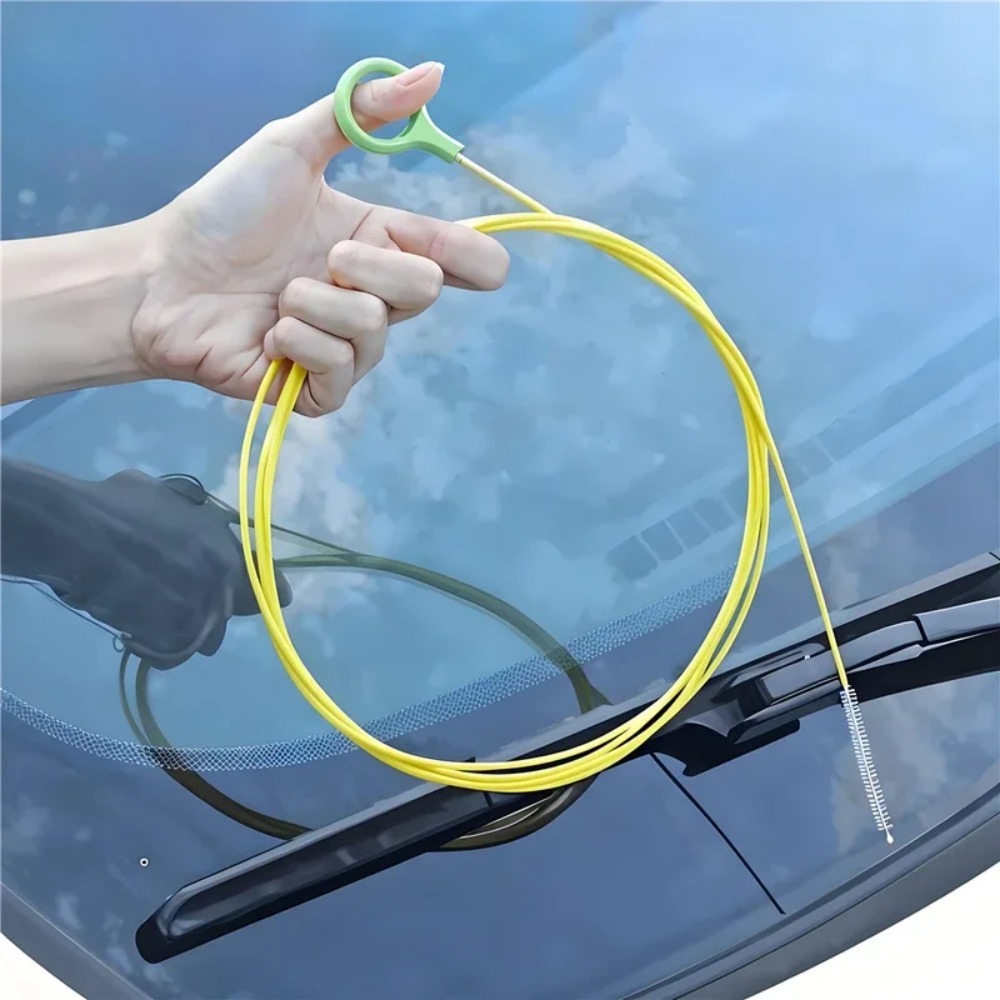 Cepillo de limpieza de desagües de coche de 2.3m, desatascador de conductos largos para techo solar de coche, herramienta limpiadora de tuberías de coche, accesorios para automóvil