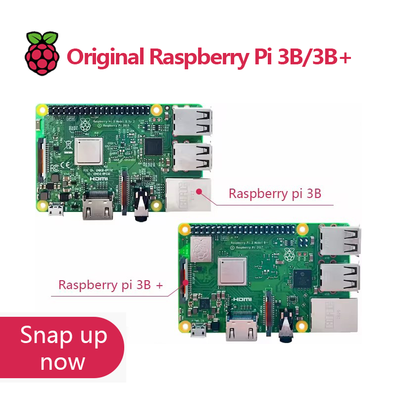 Raspberry Pi 3 Original Modelo B /3B+ Plus BCM2837 1,2G, Raspberry Pi 3 B+ con 2,4G y 5G WIFI 4,2 Bluetooth y PoE