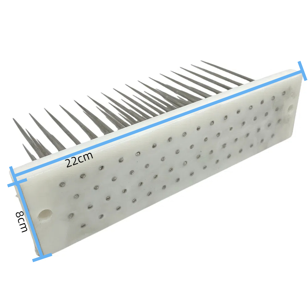 1 Stück 22cm Weißer Haarkamm mit 60 Nadeln für Kammmaschine, Haaknaalden, Häkelnadeln, Locks, Zöpfe, Hakenset, Perücken, Agulha