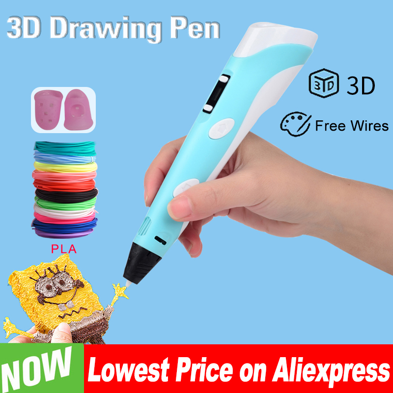 3D ปากกาการวาดภาพปากกาพิมพ์หน้าจอ LCD ใช้งานร่วมกับ PLA Filament ของเล่นปลอดภัย Paiting สําหรับเด็ก DIY ของขวัญวันเกิดคริสต์มาส