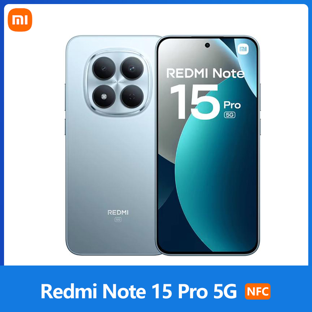 Xiaomi Redmi Note 15 Pro 5G, NFC, Schermo AMOLED 1.5K CrystalRes da 6,83 pollici, 120 Hz, Fotocamera da 200 MP, Batteria da 6580 mAh, IP68