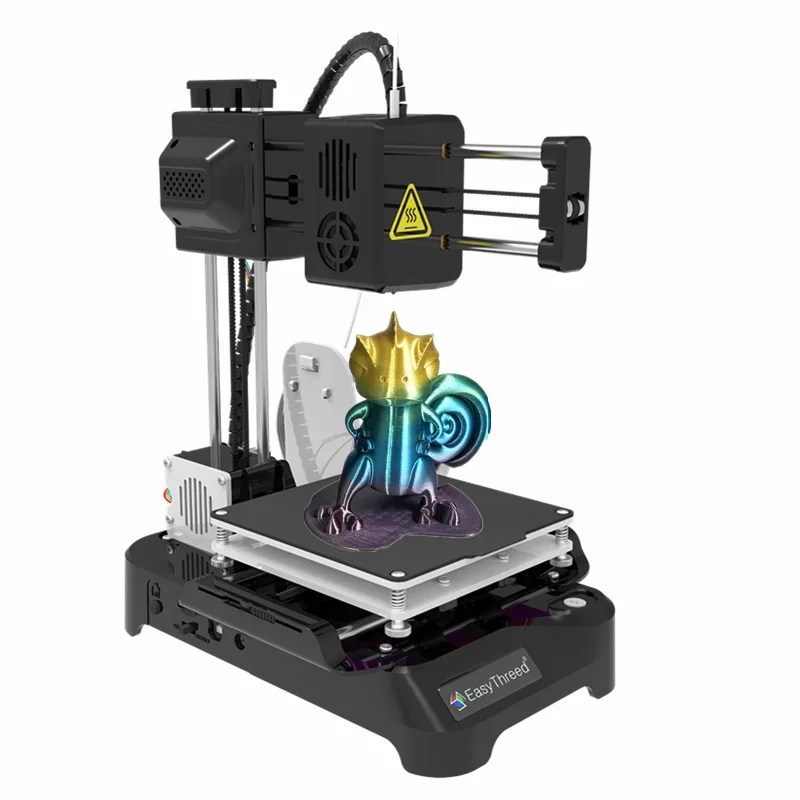 3D-мини-принтер EasyThreed K7 100x100x100 мм, без подогрева, одноклавишный принтер с TF-картой, нитью PLA, простая маленькая печатная машина