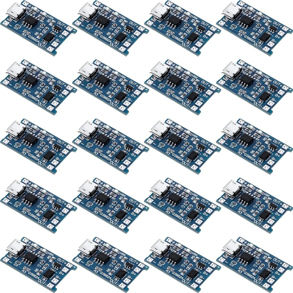 10pcs 5V 1A 18650 리튬 배터리 충전 보드 TP4056 리튬 충전 미니/마이크로 USB 유형 C 충전 모듈 보호 기능 포함