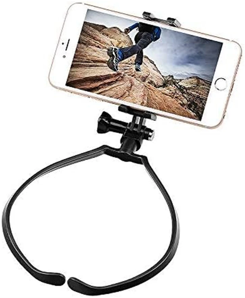 Suporte universal de pescoço para celular, ajustável, mãos-livres, para iPhone 15 Pro Max, Samsung, GoPro