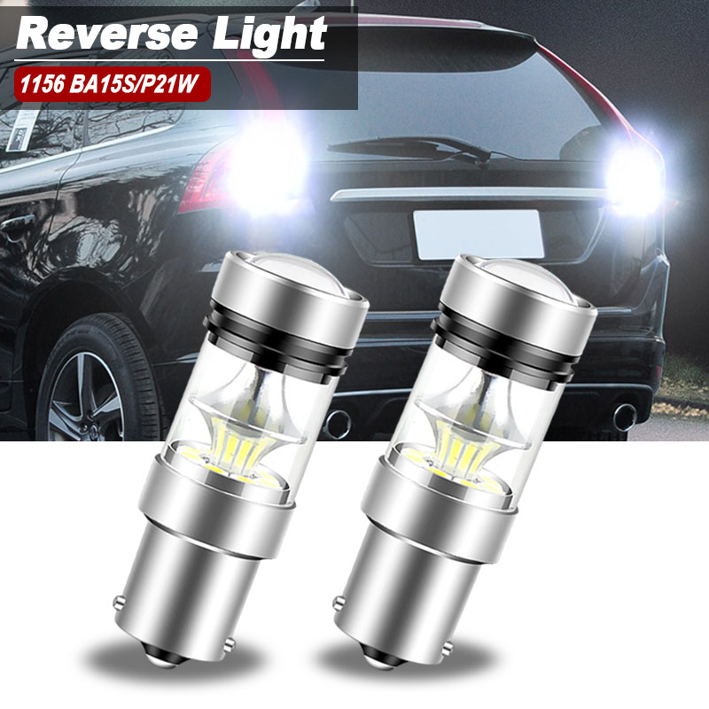 2pcs LED Lumière Inverse Ampoule Lampe P21W BA15S Canbus Pour VW Passat B5 B5.5 B6 Golf mk3 mk4 mk5 mk6 3 4 5 6 Polo 6n 6r 9n Touran
