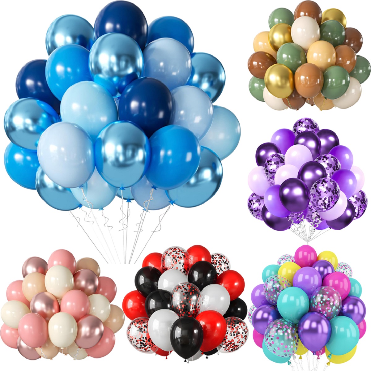 31/36/37/51/101 Uds. Globos metálicos de látex con perlas, globos de confeti dorados para cumpleaños, bodas, decoración de fiesta de Baby Shower
