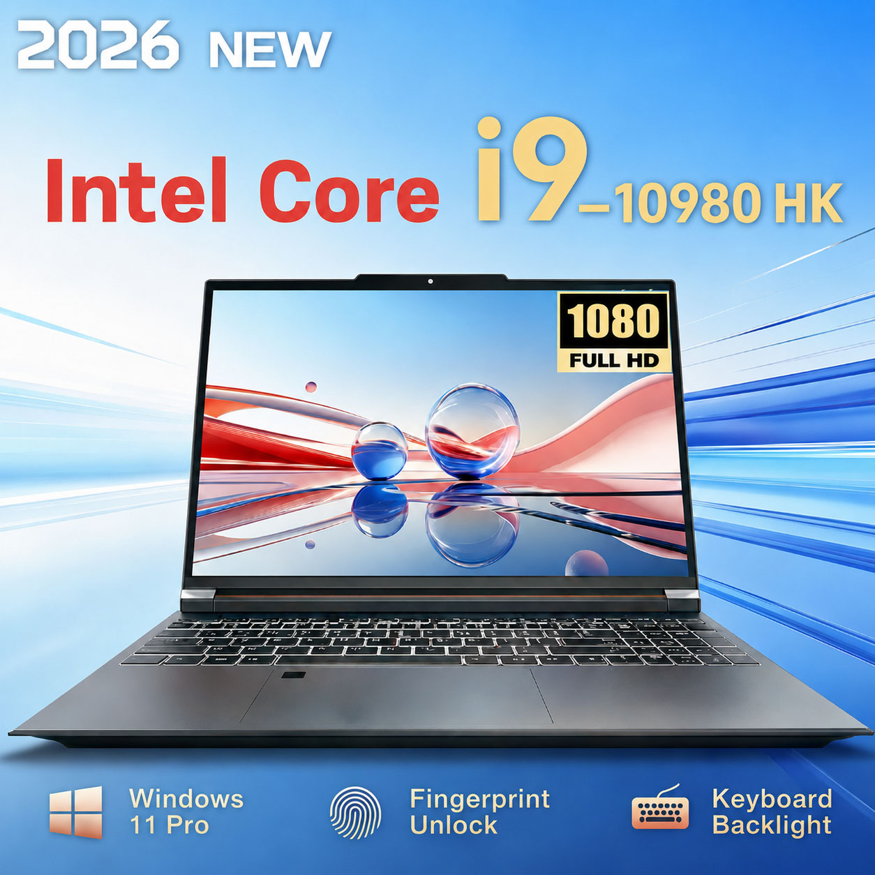แล็ปท็อป Windows 11 Pro Intel Core I9-10980HK แรม 16GB SSD 1TB สำหรับทำงาน เล่นเกม และเรียน