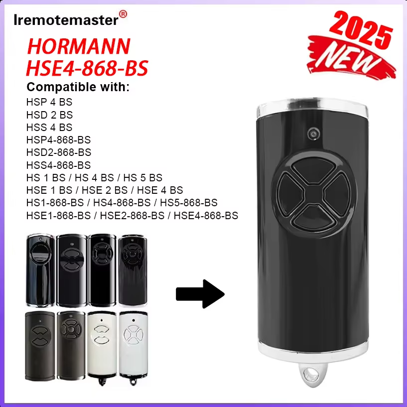 Télécommande 868MHz pour HORMANN BS Bisecur, Compatible avec HSE1 HSE2 HSE4 HSE5-868-BS HS5-868-BS, ouvre-porte de Garage, transmission