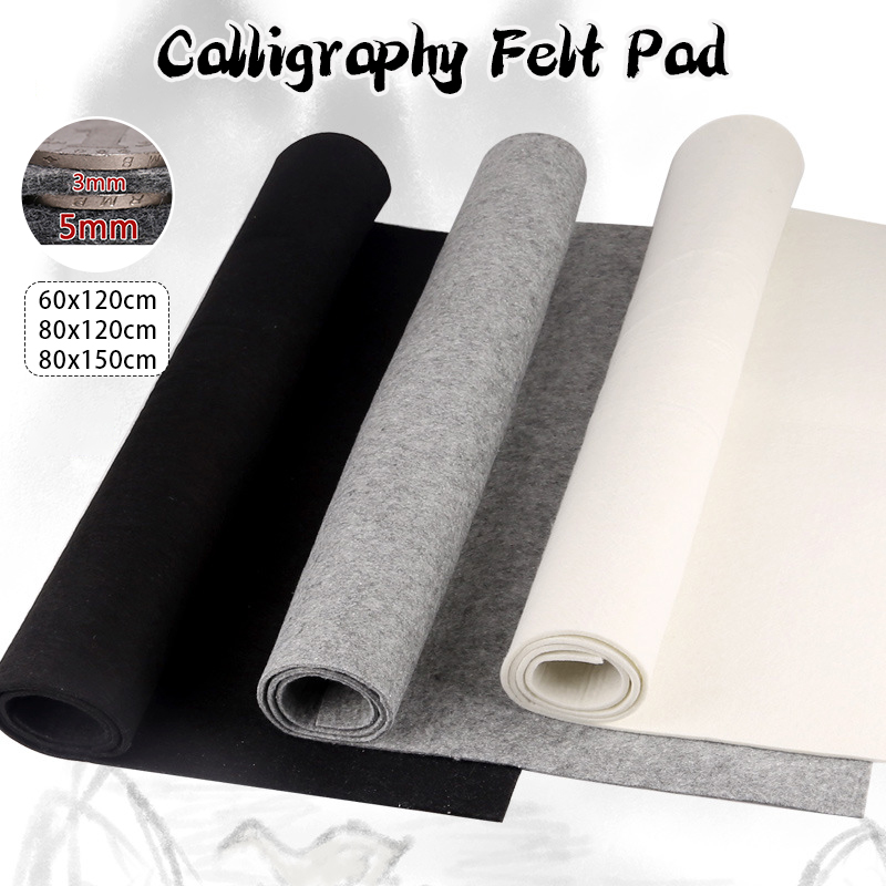 60x120cm Weiche Kalligraphie Malerei Filz Pad 3mm/5mm Wollfilz Pad Tragbare Anfänger Tisch Filz Matte DIY Nähen Schreiben Zubehör