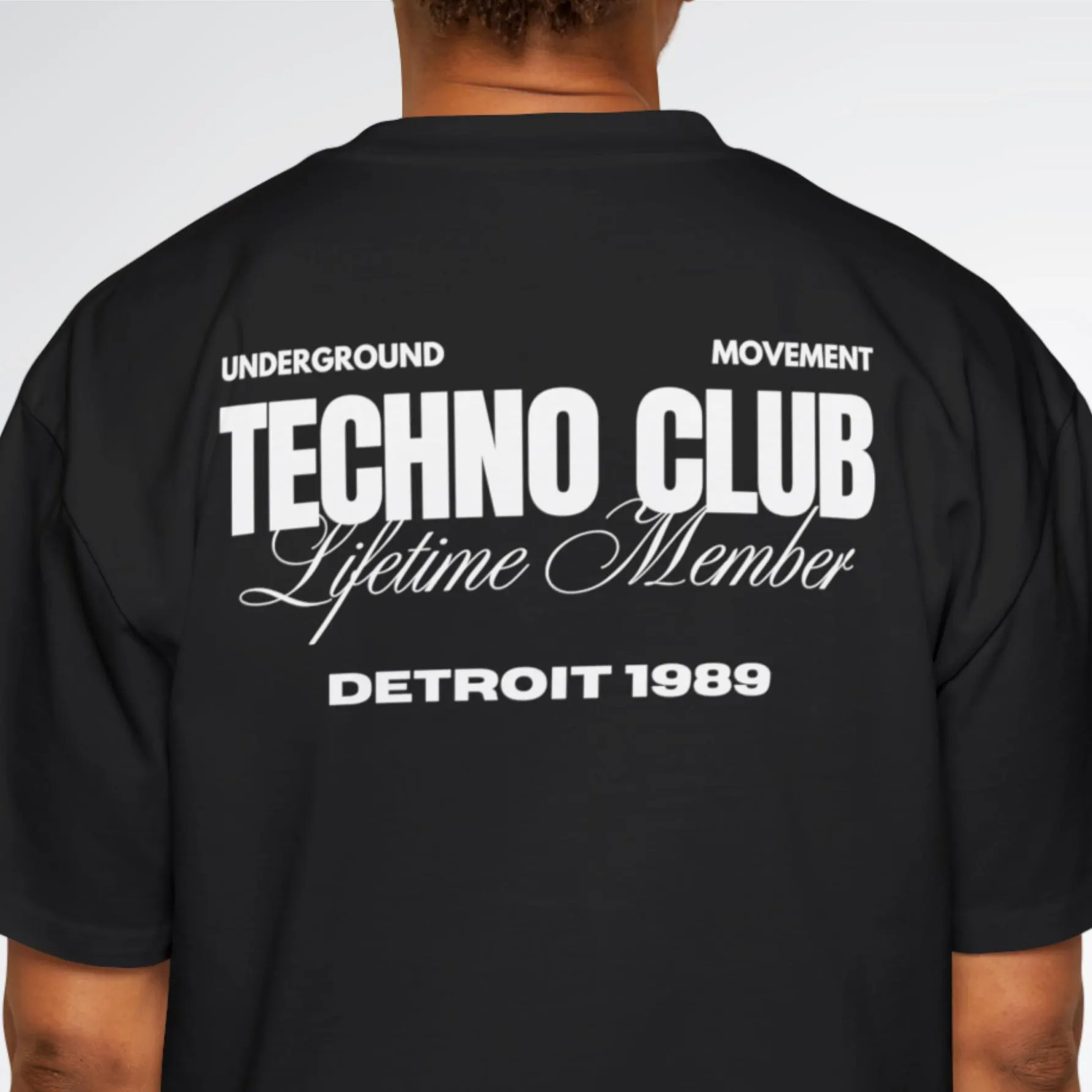 Koszulka Detroit Techno Oversized: Odzież na festiwal muzyczny, rave, graficzny nadruk, krótki rękaw, unisex, męska, damska, na każdą porę roku
