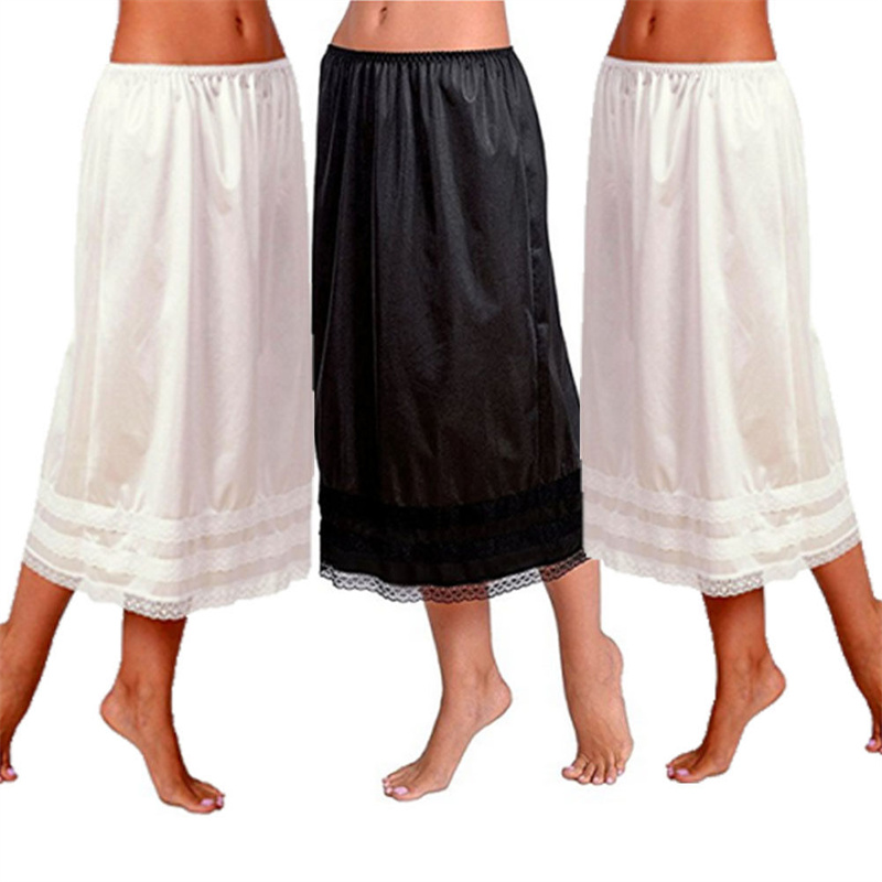 Sottogonna in pizzo per donna sottoveste sotto il vestito gonna lunga gonna di sicurezza Oversize moda femminile vestiti Casual
