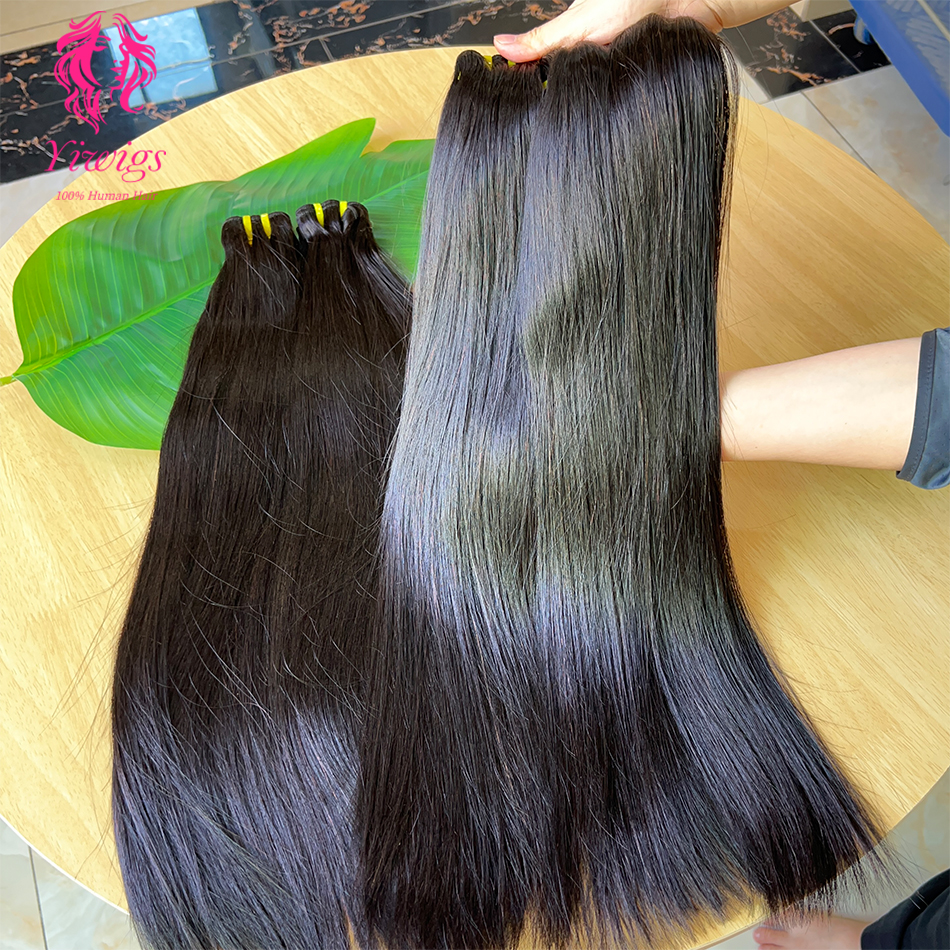Yiwigs 12A เกรดกระดูกตรง 100% Human Hair Bundles เวียดนามที่ยังไม่ได้ดิบผมสานส่วนขยายสําหรับผู้หญิง